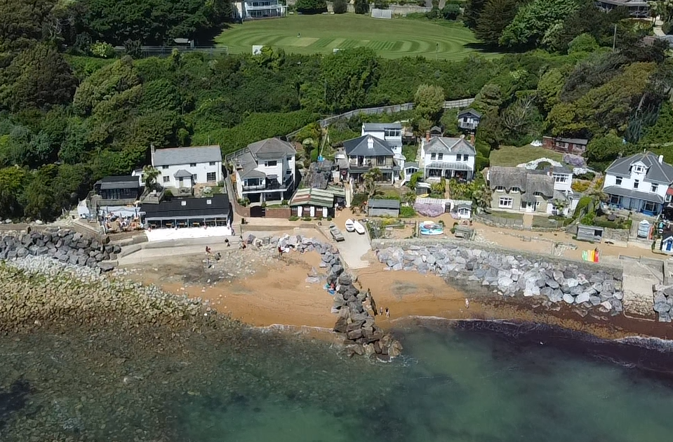 Steephill Cove near Ventnor on the Isle of Wight, a peaceful coastal spot to visit during summer holidays on the Isle of Wight.