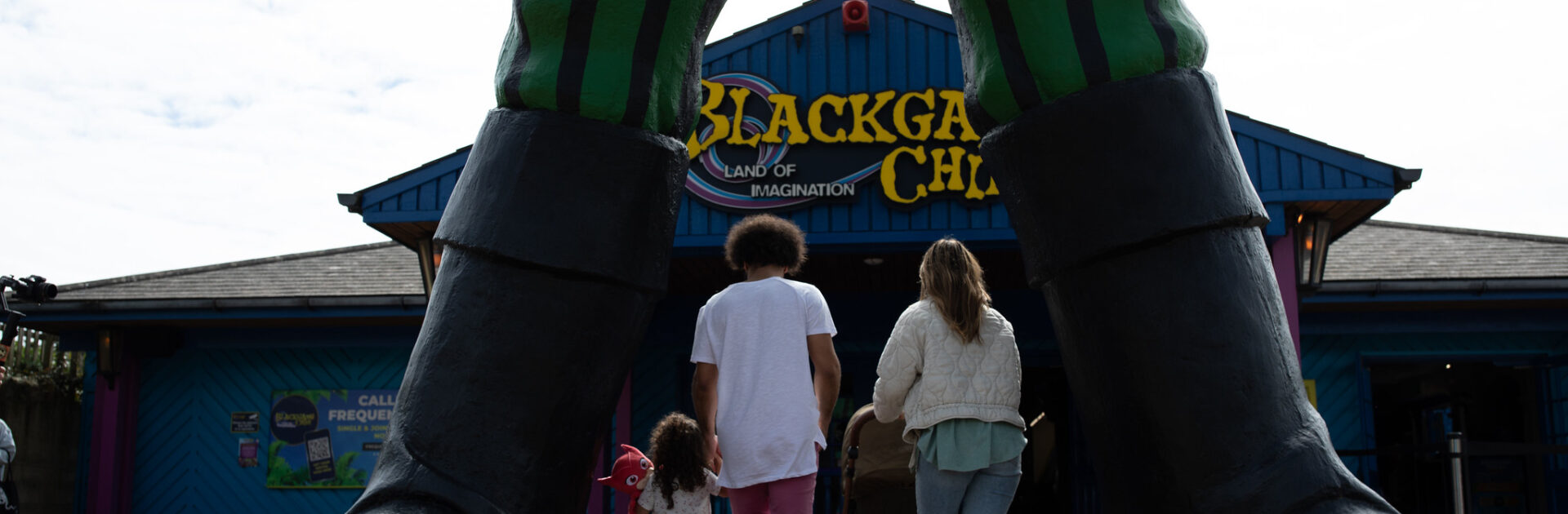 A family foam party at Blackgang Chine during summer holidays on the Isle of Wight.