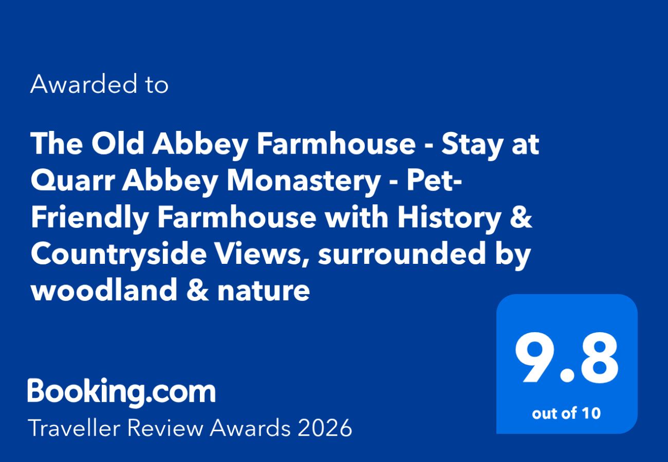 Old Abbey Farmhouse guest review rating 9.8 out of 10 on Booking.com
