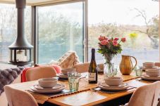 Stylish dining table in luxury Isle of Wight holiday home near Cowes