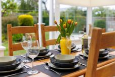 Elegant dining table in Isle of Wight holiday home