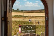 Countryside views from the front door of Moon Chine Cottage on the Isle of Wight.
